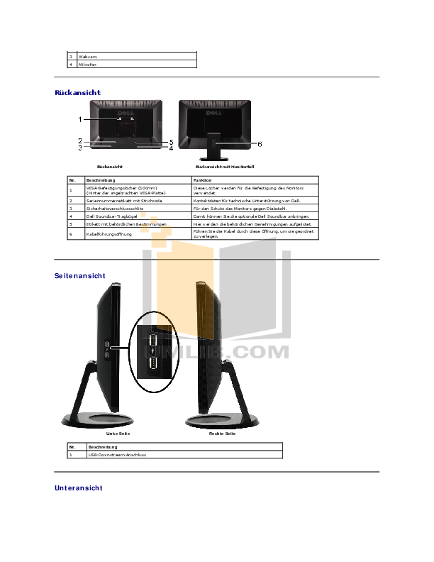 PDF manual for Dell Monitor SP2009W